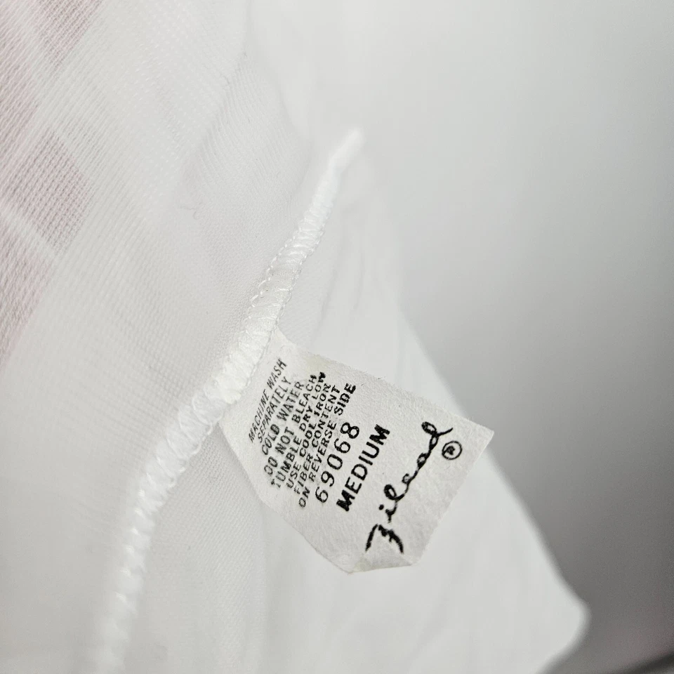 Vintage Gilead 70s Robe White Sheer Lace Floral Embroidered Maxi Dreamy Sz M - Image 4 of 4