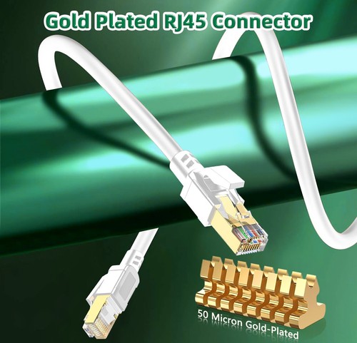 Ultra-high-speed 40Gbps CAT8 RJ-45 Ethernet cable with gold-plated Internet LAN - 第 9/15 張圖片