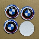 4x 56mm  Für BMW Neu Emblem Aufkleber 50 Jahre M Felgendeckel Nabendeckel