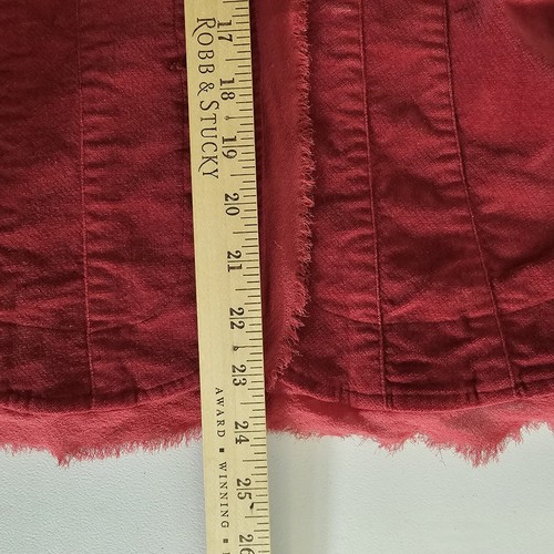 DStudio Womens Burgundy Velvet Jacket 8 Rhinestone Buttons Fringe Romantic Goth - Picture 14 of 16