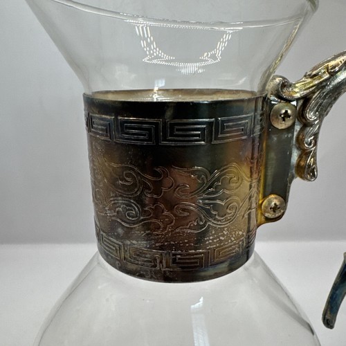 Vintage Silver Plated and Glass Coffee Tea Carafe - no lid - Picture 2 of 7