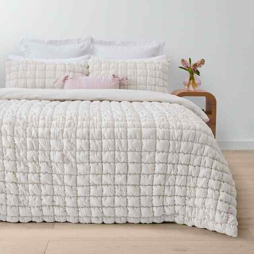 Marshmallow Quilt Cover Set - queen Bed, White