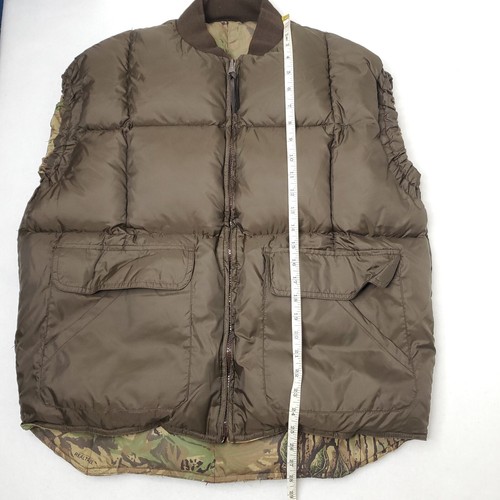 Cabela’s Realtree Mens Large Goose Down Hunting Vest Jacket Treebark Camo - Picture 10 of 11