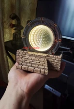 New Atlantis Stargate Time Gate Resin Model Stereoscopic 3D LED Toys Collect