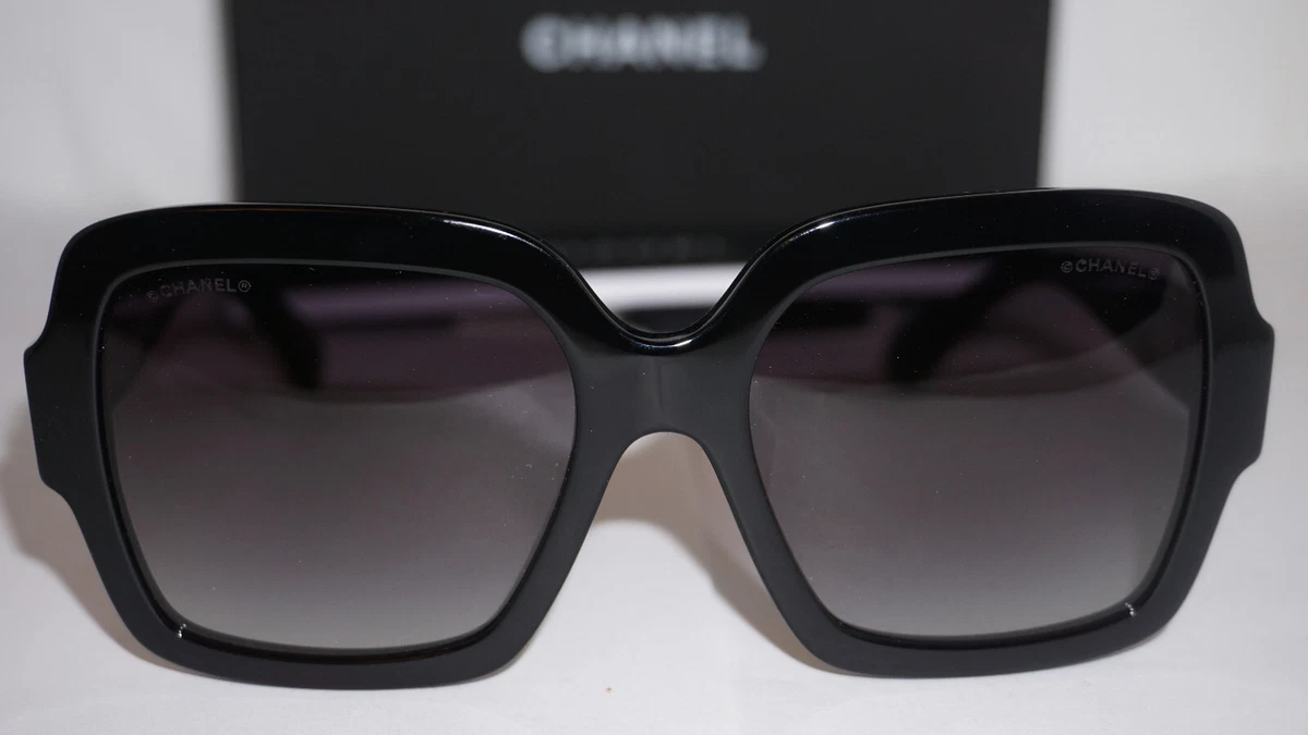 Authentic New CHANEL Square Sunglasses with Removable Double