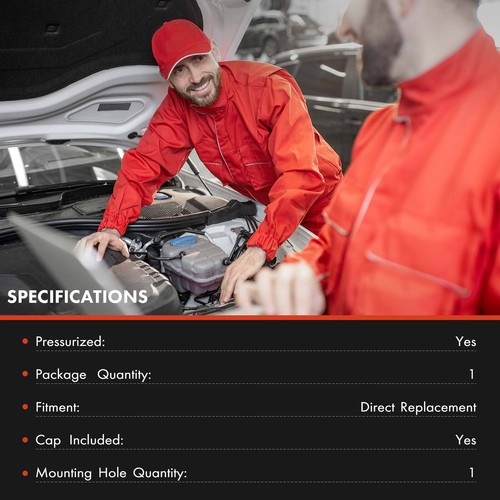 Engine Coolant Reservoir w/ cap for Kenworth T680 T880 2017 2018 2019 2020 2021 - Picture 2 of 10