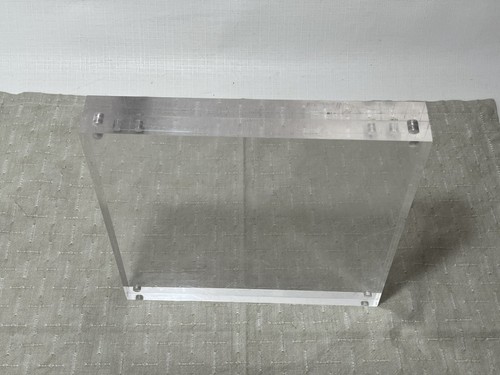 "Marco de fotos Lucite vintage de 1,25"" pulgadas de grosor transparente vertical Mcm 7,5x7,5""" - Imagen 2 de 13