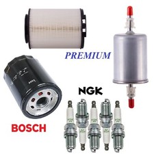 Tune Up Kit Air Oil Fuel Filters Spark Plugs For GMC CANYON L5; 3.5L; 2WD 04-05