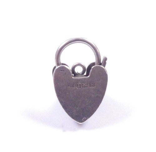 Dije de cierre de seguridad con candado 1957 vintage plata de ley 925 tamaño mediano 3,7 g - Imagen 3 de 9