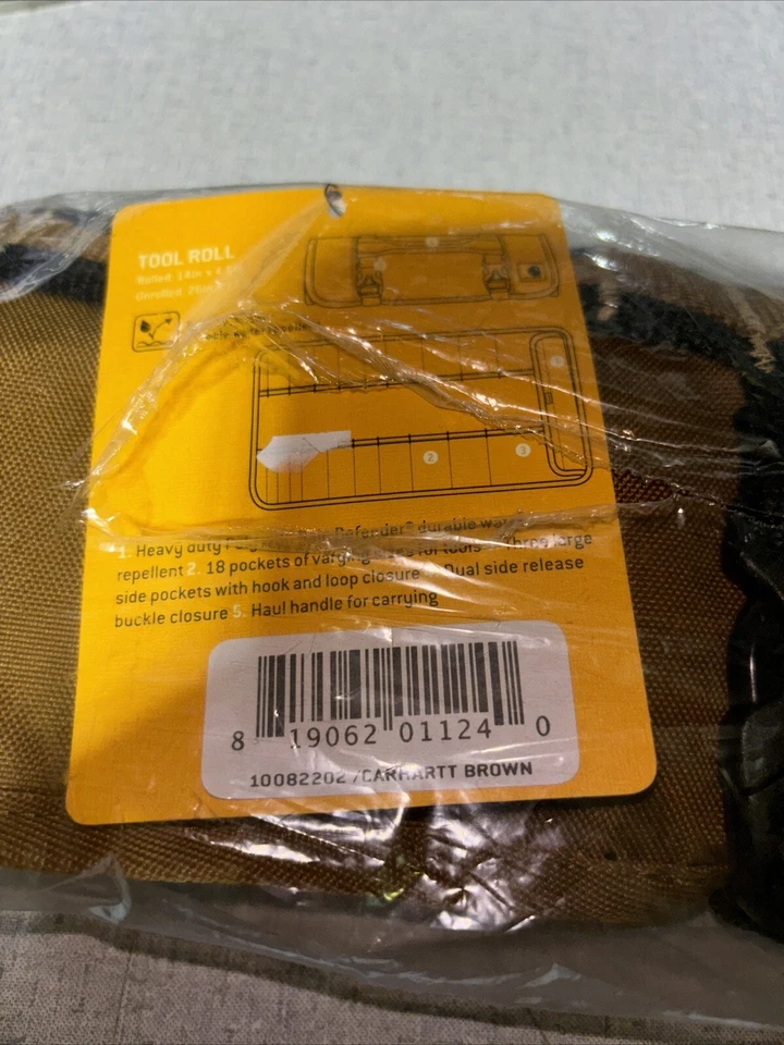 Herramienta de Bolsillo Carhartt 18 Construcción Utilidad Rollo Marrón Talla Única, Totalmente Nuevo Foto 3 de 4
