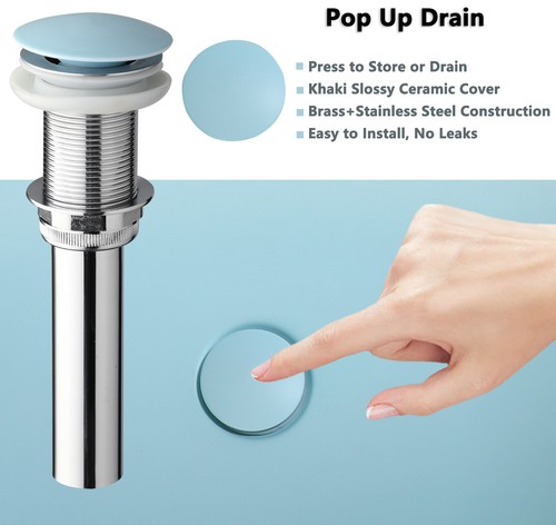 Juego de grifos rectangulares/ovalados negros/azules para lavabo de resina de piedra - Imagen 11 de 37