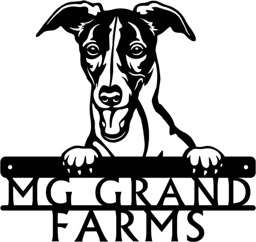 Whippet Detailed Dog Face Welcome Sign or Custom Name - Made in the USA - Picture 4 of 13