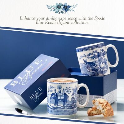 Spode Blue Room Fine Earthenware Coffee & Tea 16 Oz - Blue/White