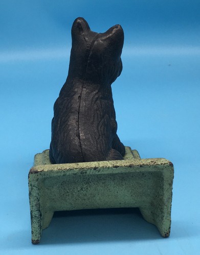 Cast Iron Black Scottish Terrier Dog Vintage-Style Heavy Bookend/Door Stop (1) - Picture 3 of 7