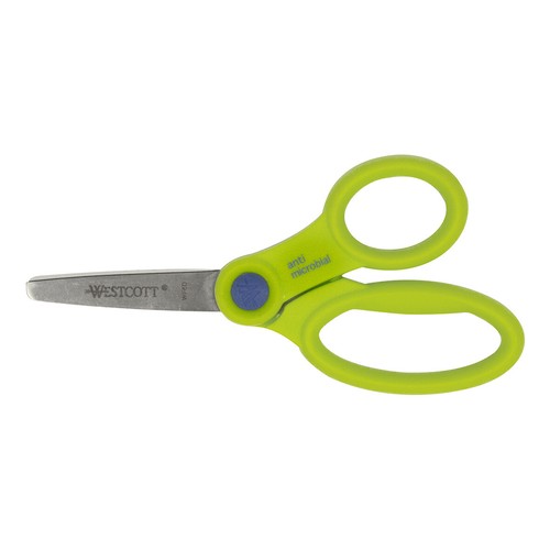Westcott 5" 127mm Antimicrobial Scissors blue green for kids craft activity - Picture 5 of 5