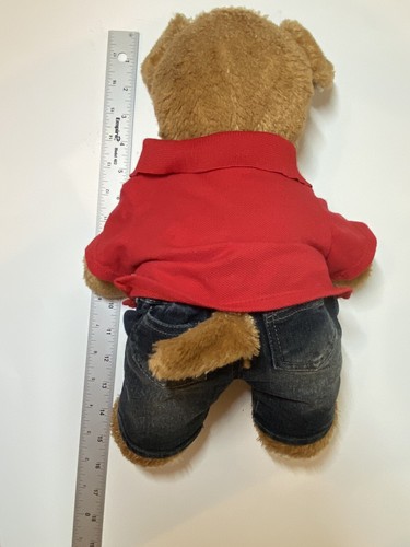 BUILD A BEAR Perro Cachorro Marrón con Mancha Blanca en los Ojos y Orejas BABW 15" Ropa de Pie - Imagen 4 de 9