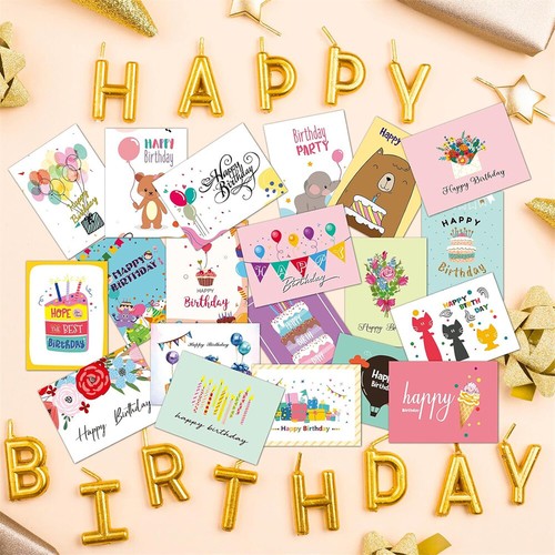 20X Premium Birthday Cards Bulk Mixed Party Card Pack With Envelopes & Stickers - Picture 9 of 11