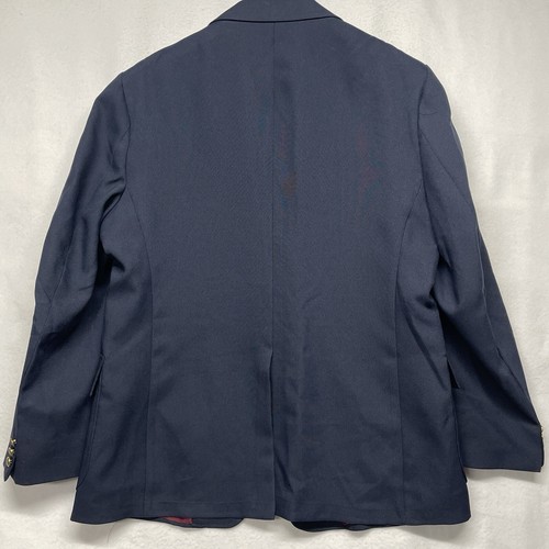 Haband Blazer Men’s 46 Navy Blue Two Button Sport Coat Vintage Classic Polyester - Picture 8 of 9