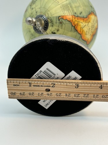 Vintage Desktop Globe Silver Tone - Picture 17 of 17
