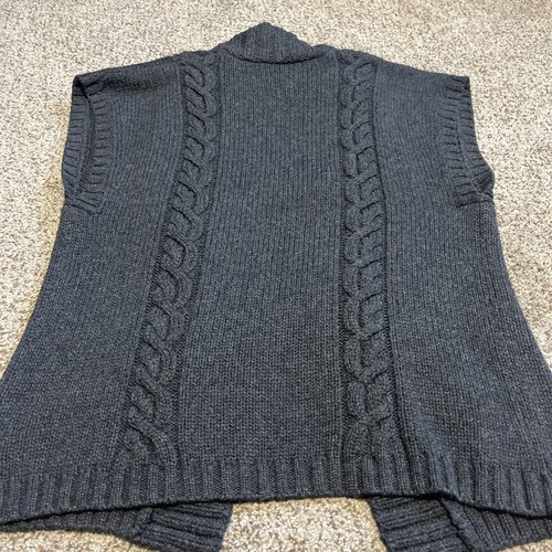 Doncaster Collection Open Front Cardigan Gray Sleeveless Sweater Size XL - Picture 11 of 11