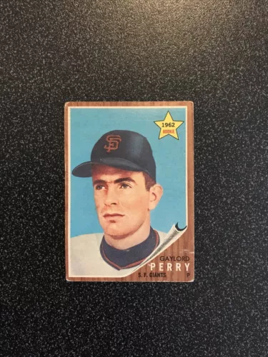 GAYLORD PERRY 1962 Topps STAR RC ROOKIE CARD #199 SAN FRANCISCO GIANTS