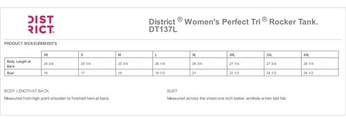 District Made Womens Sleeveless Perfect Tri Rocker Stylish Tank Top DT137L - Picture 2 of 21