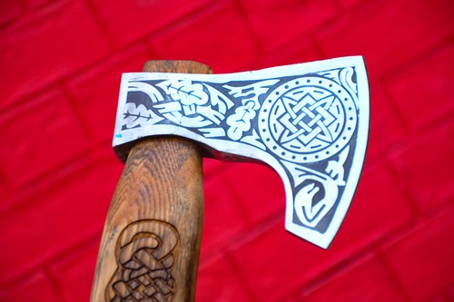 CustomHand Forged Carbon Steel Viking Axe VALHALLA Axe Throwing Norse W/Sheath03 - Picture 1 of 8