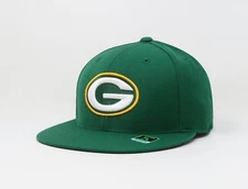 Reebok Men Women Cap Green Bay Packers Team Colors Green Flat Brim Fitted Hat