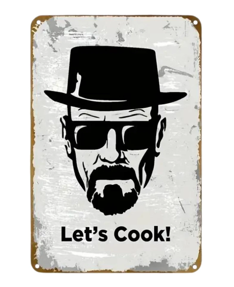MARKENLOS Blechschild Wandschild Metallschild Wanddekoration - Breaking Bad Heisenberg