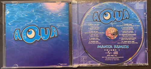 AQUA "Mania Remix Vol. 1" Japanese CD Remixes/Obi, Inserts + Barbie Girl 7" Pink - Imagen 6 de 20