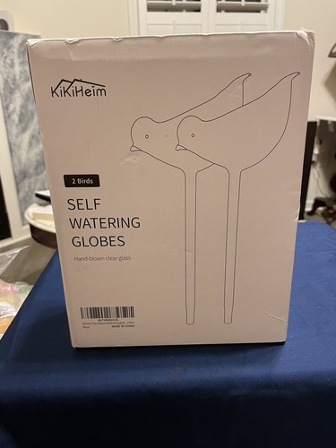 Kikiheim Plant Watering Globes Self Watering Bulbs, Hand Blown Clear Glass M 9
