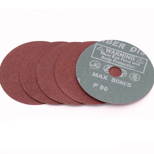 Fibre Sanding Discs 100mm 125mm Abrasive Backing Pads 24-120 Grit Angle Grinder - Picture 3 of 8