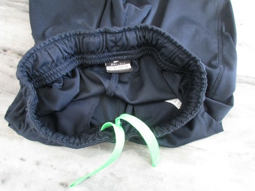 Nike Dri-Fit Boy's XS Black Athletic Shorts Green Nike Logo Pockets Drawstring - Picture 5 of 11