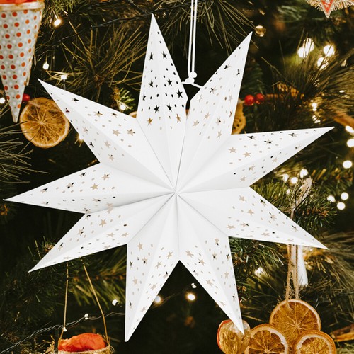 1PC Paper Lantern Cover 45 CM Paper Star Decorations Hanging Lamp Shade - Bild 3 von 12
