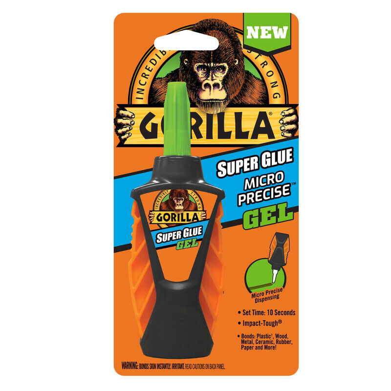 Gorilla Micro Precise Super Glue Gel, 5.5 Gram, Clear, (Pack...