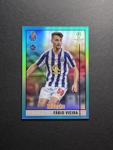 2020-21 Topps Merlin Chrome UCL Aqua Refractor /199 Fabio Vieira #40 Rookie RC