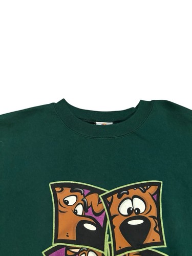 Six Flags Scooby Doo Sweatshirt grün Gr. XXL Y2K Cartoon Network Streetwear - Bild 3 von 10