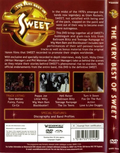The Sweet: Glitz, Blitz And Hitz - The Very Best Of Sweet (DVD) NEUF ET SCELLÉ - Photo 2/2