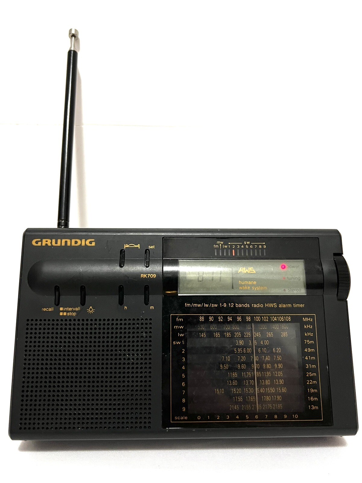 Grundig RK 709 FM/MN/LW/SW World Receiver 12 Band Travel Radio Working