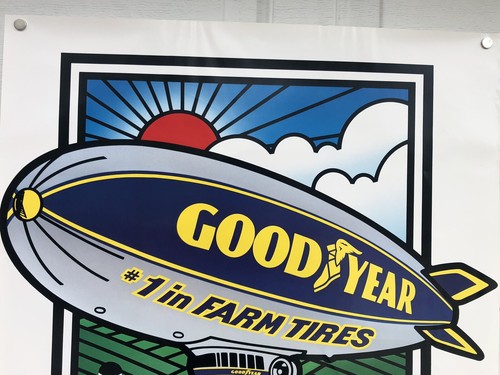 Vintage Goodyear Tire Blimp As Poster. Promoting Farm Tires 28” X 22” 540200 - Picture 4 of 6
