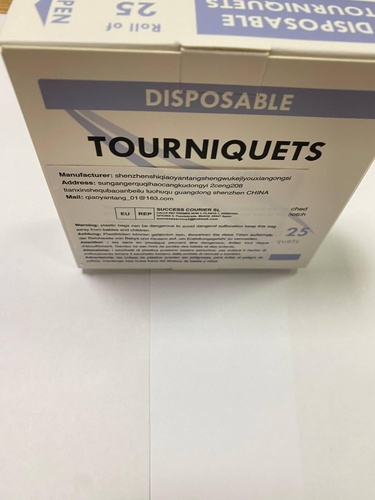 Tourniquet Disposable, Latex Free, TPE, 18 Inch Long, Roll of 25 Pcs, Blue (25 C - Picture 7 of 12