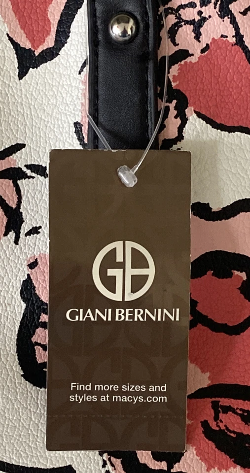 Bolso de Mano Grande Giani Bernini Floral Coral Marino y Cartera de Hombro a Juego Raro Foto 3 de 4