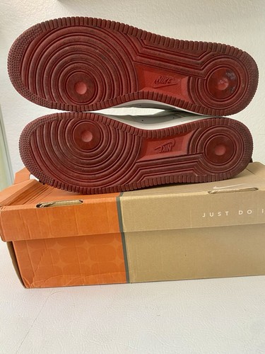 Nike Air Force 1 Low Neutral Grey Varsity Red Size 11.5. 313642-007 2006 OG Nice - Picture 10 of 13
