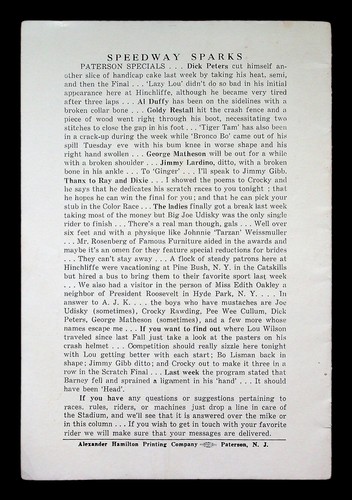 1937 Hinchliffe Stadium NIGHT SPEEDWAY MOTORCYCLE RACES George Matheson Pic Covr - Picture 5 of 5