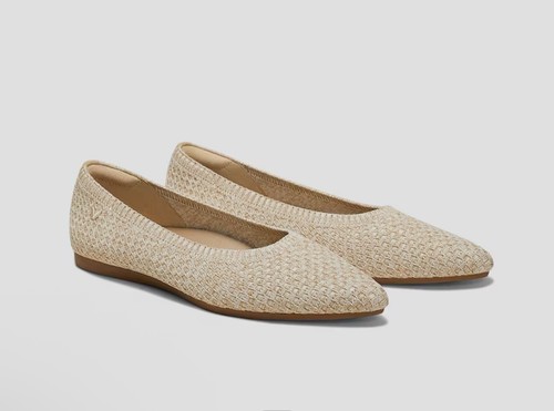 Vivaia size 39.5 AUS 8.5 shoes Pointed-Toe Ballet Flats Aria 5° Hemp Beige - Bild 10 von 15