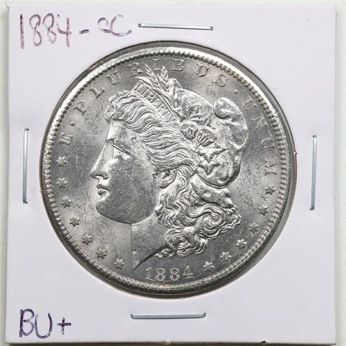 1884-CC $1 Morgan Silver Dollar in BU+ Condition #6524