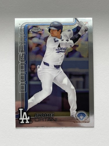 Shohei Ohtani 2025 Topps Chrome Base Card No. 1 Rückkauf Los Angeles Dodgers