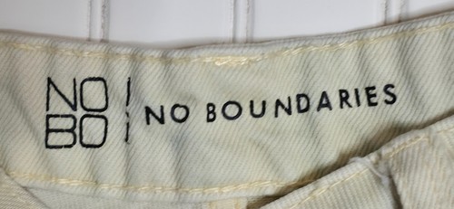 No Boundaries Women's White & Yellow Tie Dye Button Up Jean Shorts Size 7 - Picture 4 of 6