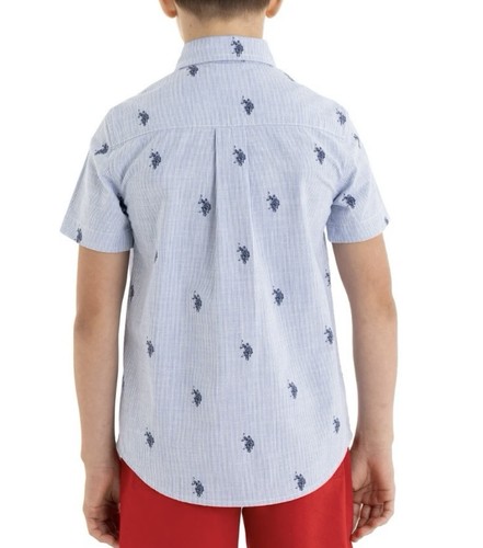 U.S. Polo Assn. Short Sleeve Button-Up Shirt for Boys, Size M (8) - Picture 3 of 4