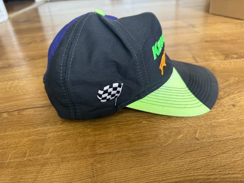 Vintage Kawasaki Racing Snapback Hat USA Flag Motocross Excellent - Imagen 2 de 7